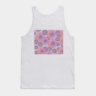 Abstraction Strange Slices Lilac Orange Tank Top